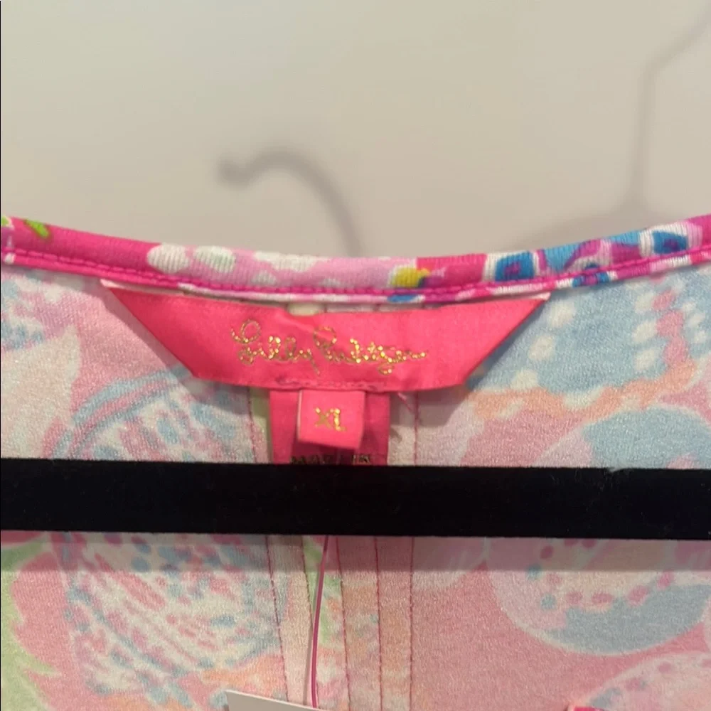 Lilly Pulitzer Pink and Blue Scoop Neck Sundress - Picture 6 of 6